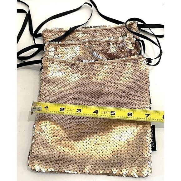 Sequined Makeup Bag Rose Gold Drawstring Pouch Limited Edition Lot of 6 Girls - Picture 11 of 16